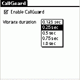 Palm CallGuard v1.0 freeware